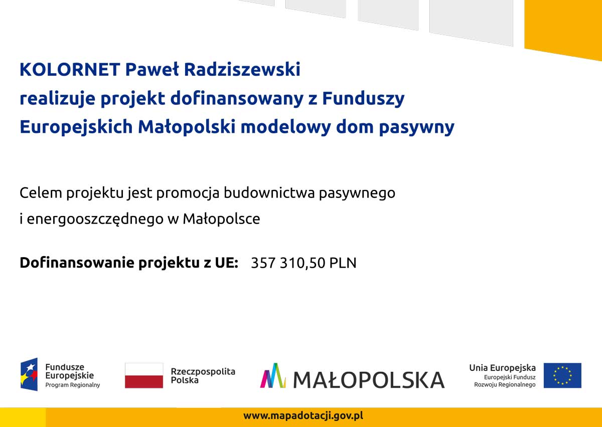 Projekt małopolski modelowy dom pasywny plakat